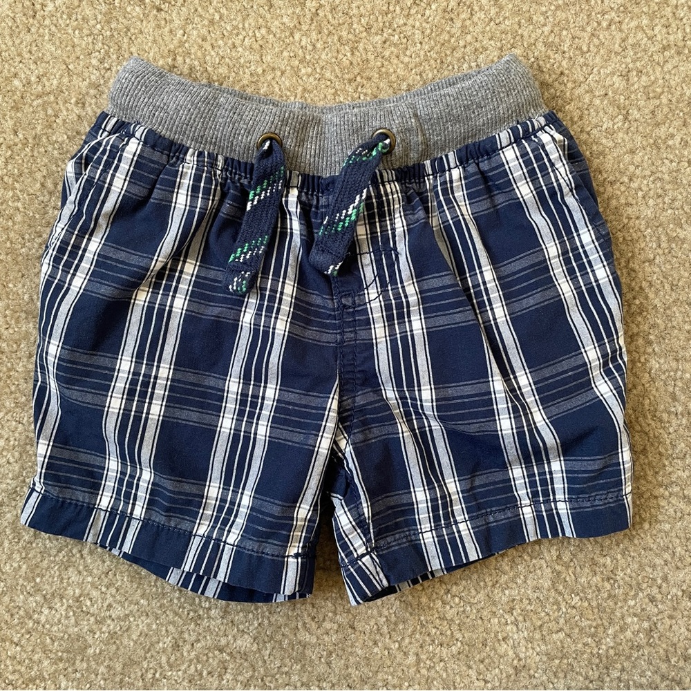 Carter’s Blue Plaid Shorts 9 Months